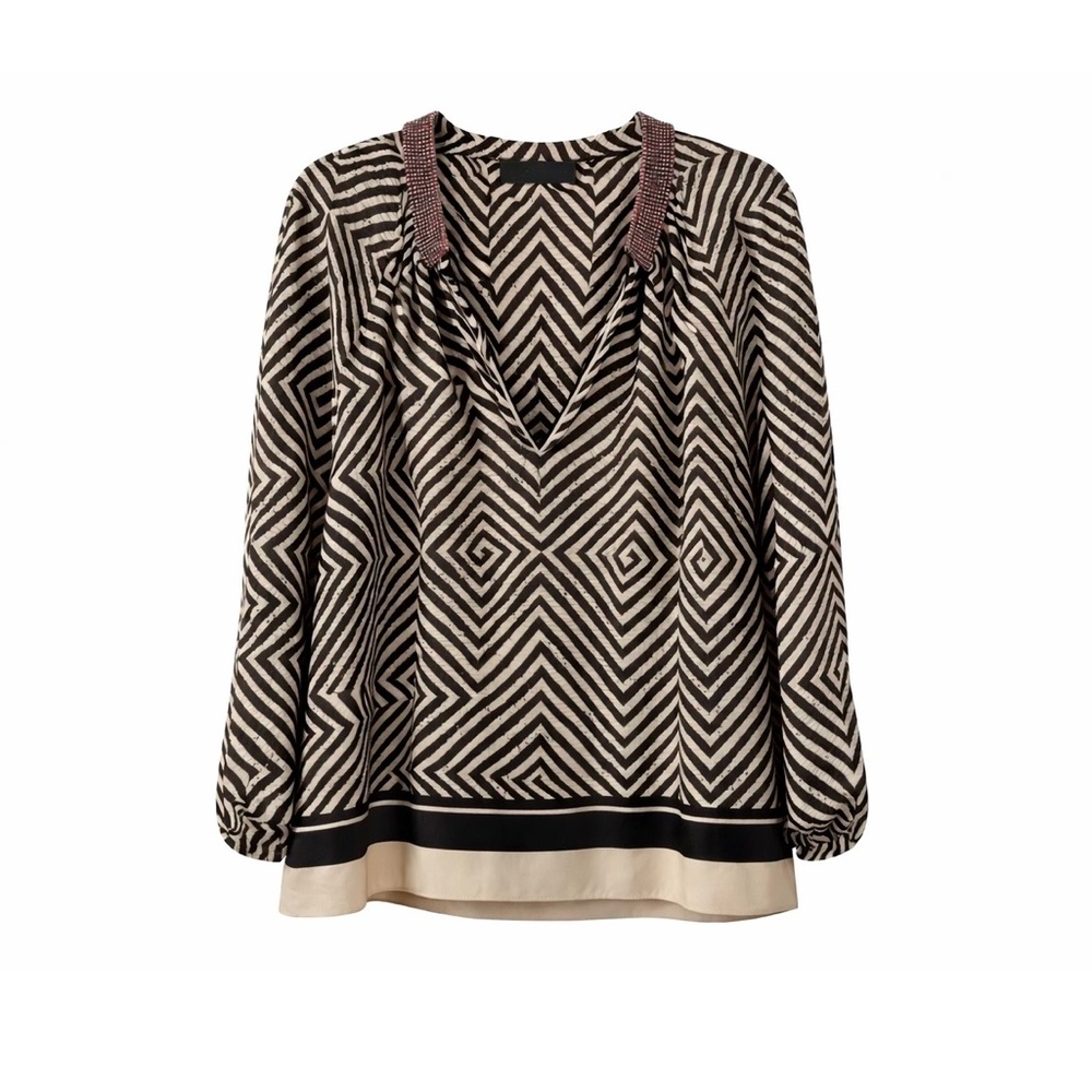 Elizabeth and James Silk Beaded Blouse
